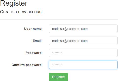 User registration